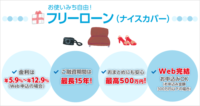 お使いみち自由!フリーローン(ナイスカバー)