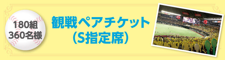 180組360名様 観戦ペアチケット(S指定席)