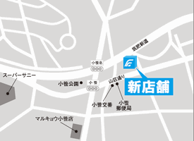 小笹支店案内地図