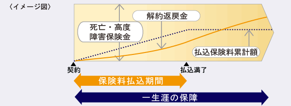 平準払終身保険商品性イメージ図