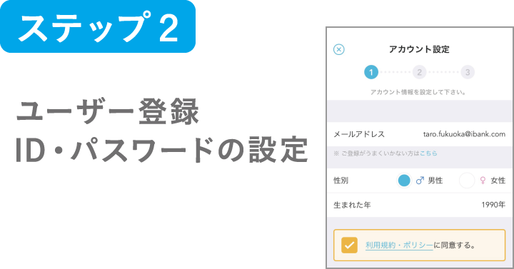 Wallet+の利用はかんたん3ステップ