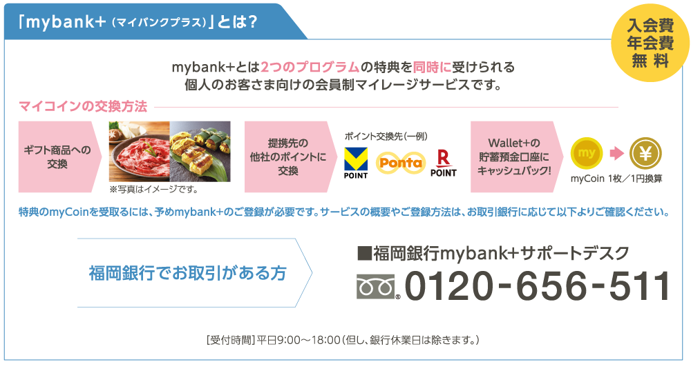「mybank+」（マイバンクプラス）についてはこちら