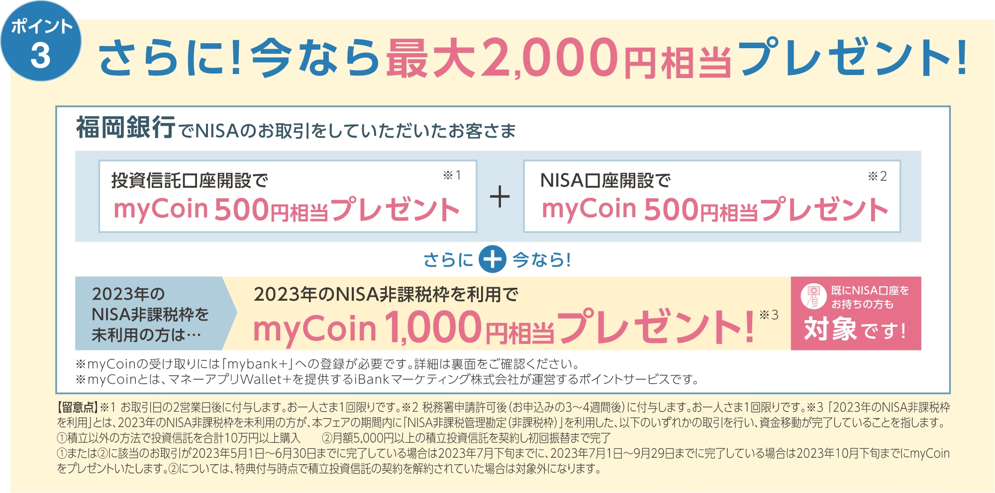 ポイント3 さらに！今なら最大2,000円相当プレゼント！