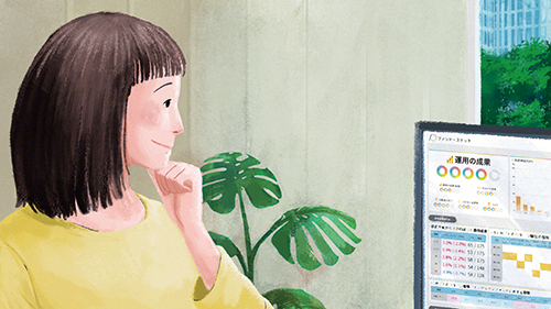 投信のパレットイメージイラスト
