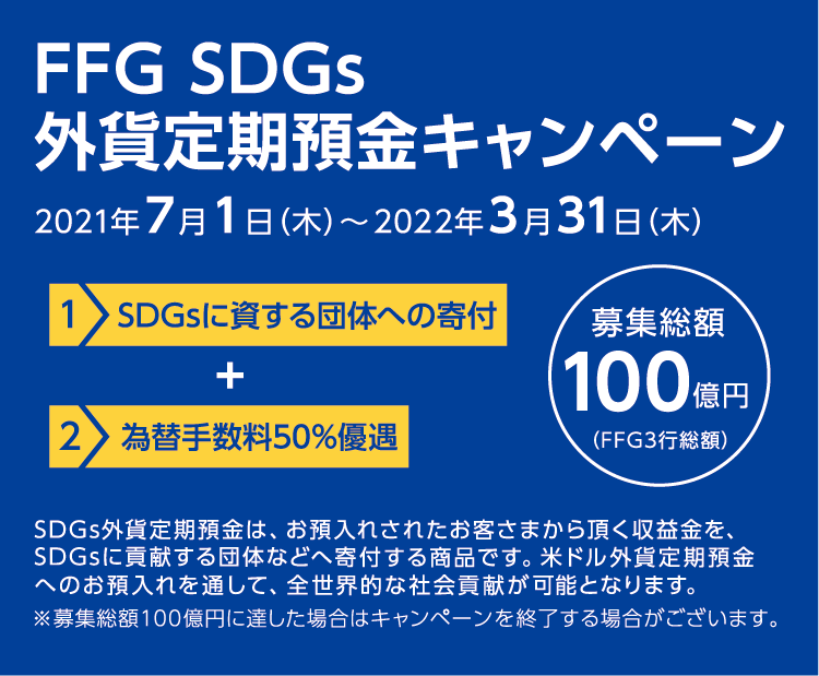 SDGs外貨定期預金キャンペーンの実施