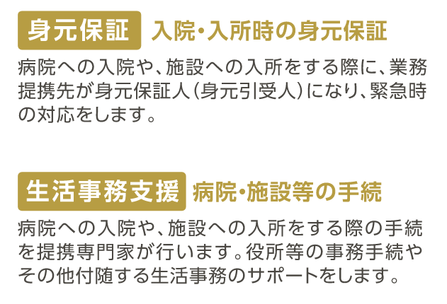 身元保証・生活事務支援サポート