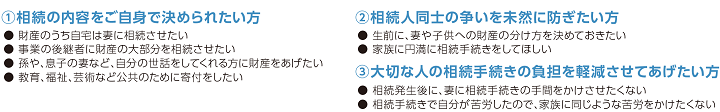 遺言信託をおすすめしたいお客さま