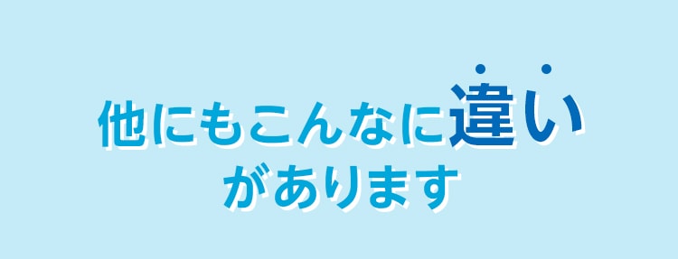 他にもこんなに違いがあります