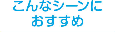 こんなシーンにおすすめ